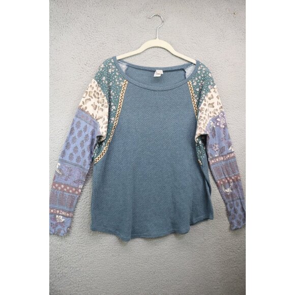 7th Ray Anthropologie Mixed Prints Waffle Knit Tunic-Size Medium-BOHO - Picture 1 of 9